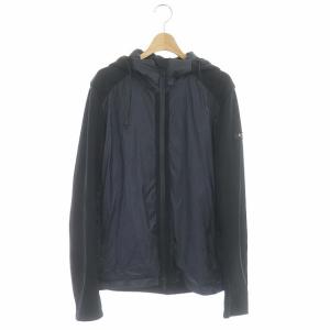 URANO 切替 フーデッド ジップアップ パーカー 03 ブラック チャコール