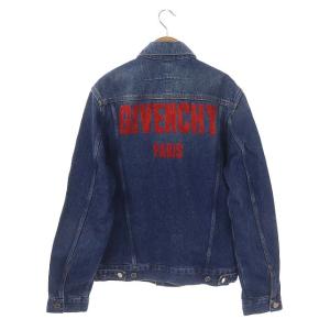 GIVENCHY 17AW バックロゴ デニム ジャケット Gジャン ジージャン M ブルー