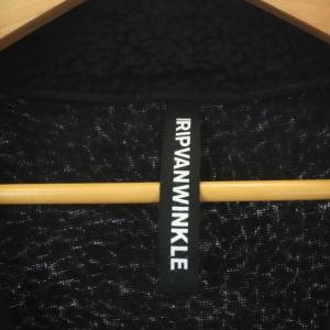 RIPVANWINKLE 21AW バスター ボアジャージー ジャケット ジップアップ 異素材切替 3 ブラック
