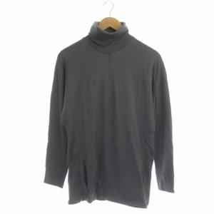 21AW ドルマンタートルジャージーニット 長袖 プルオーバー ウール 3 チャコールグレー
