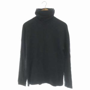 21AW ドルマン タートル ジャージー ニット 長袖 プルオーバー 3 ダークグレー