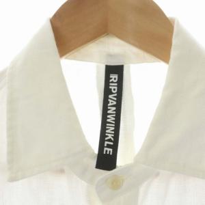 RIPVANWINKLE 22SS ソリッドシャツ ロングシャツ リネン 長袖 S ホワイト