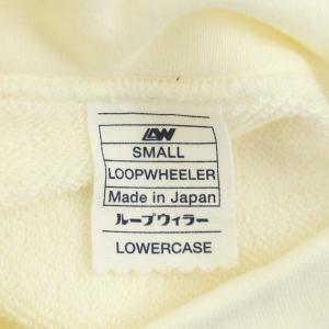 LOOPWHEELER for LOWERCASE モックネックスウェット 長袖 プルオーバー S 白 ホワイト