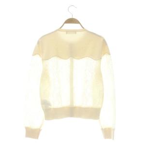 CELFORD 20SS レースカーディガン ニット 長袖 前開き 36 オフホワイト