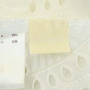 Diagram GRACE CONTINENTAL 22SS フリルスタンドブラウス フレンチスリーブ スキッパー 刺繍 カットワーク 38 白 ホワイト