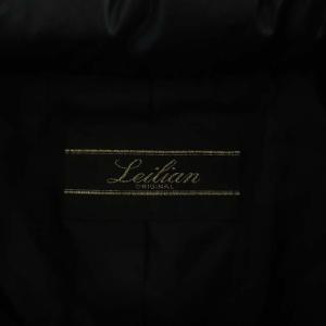 Leilian ダウンコート ミドル丈 総裏地 ジップアップ 9 ブラック