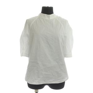 SOMELOS バックデザインブラウス 七分袖 プルオーバー ツイスト 38 白 ホワイト