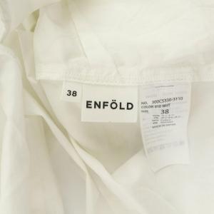 ENFOLD SOMELOS バックデザインブラウス 七分袖 プルオーバー ツイスト 38 白 ホワイト