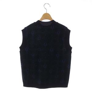 Mame Kurogouchi Paisley Jacquard Knitted Vest ジャガードニットベスト プルオーバー 2 紺 青 ネイビー ブルー