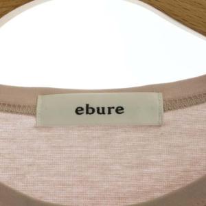 ebure Tシャツ カットソー 八分袖 プルオーバー 38 スモークピンク