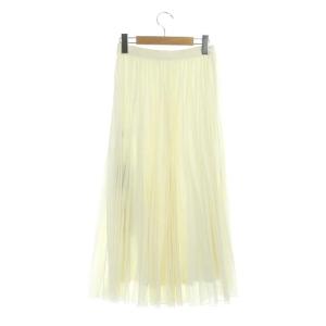 ANAYI ハイツイストボイルプリーツスカート フレア ロング ウール混 36 アイボリー