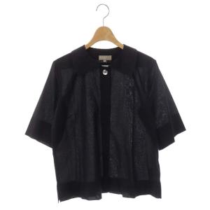 SOFT WASHED COTTON  7分袖 シャツ ブラウス プルオーバー 五分袖 1 ブラック