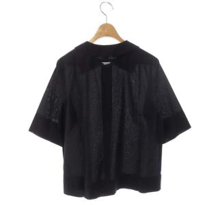 MARGARET HOWELL SOFT WASHED COTTON  7分袖 シャツ ブラウス プルオーバー 五分袖 1 ブラック