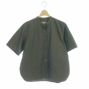 22SS YARN DYED COTTON POPLIN カラーレスシャツ 半袖 1 グリーン