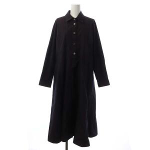 21AW FINE COTTON CHAMBRAY シャツワンピース 長袖 1 ダークパープル