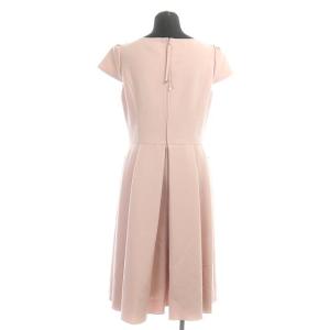 René basic 20年製 ウォッシャブルフィット&フレアワンピース ロング 半袖 フレア 36 ピンク