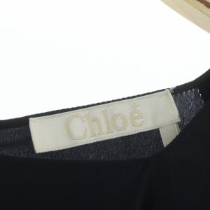 Chloe ブラウス 七分袖 袖リボン 34 ネイビー