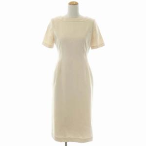 21SS タイトワンピース ロング 半袖 36 ライトベージュ