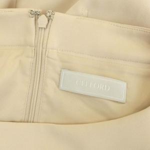CELFORD 21SS タイトワンピース ロング 半袖 36 ライトベージュ