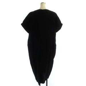 ENFOLD ワンピース 半袖 ロング Iライン 38 黒 ブラック