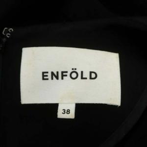ENFOLD ワンピース 半袖 ロング Iライン 38 黒 ブラック
