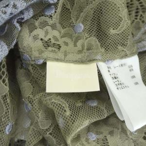 Diagram GRACE CONTINENTAL 21SS レース刺繍ガウンワンピース 長袖 ドット フレアスリーブ 38 ライトカーキ