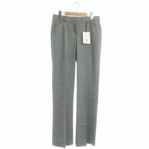 スラックスパンツ ストレート センタープレス ウール 4 グレー