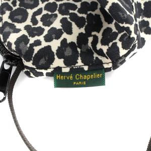Hervé Chapelier 2885F ショルダーバッグ レオパード柄 S 黒