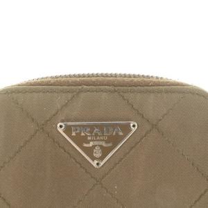 PRADA トライアングルプレート キルティング コインケース 小銭入れ カーキ 緑