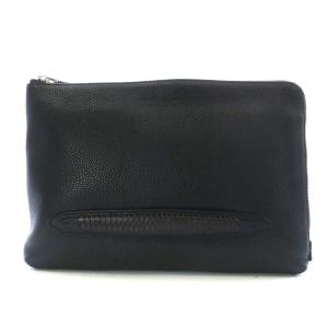 クラッチバッグ ハンドバッグ レザー ブラック