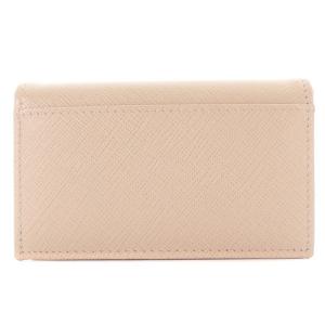 PRADA カードケース 名刺入れ ロゴ レザー べージュ