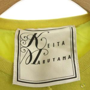 KEITA MARUYAMA カーディガン ニット 長袖 クルーネック ビジュー 蝶々刺繍 シルク カシミヤ混 1 イエロー