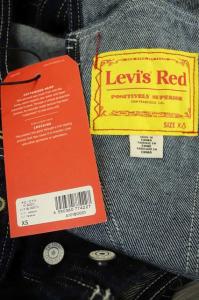Levi's RED ワイドデニムオーバーオール サロペット ワイドパンツ タック XS インディゴブルー