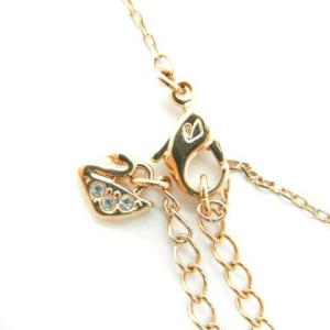 SWAROVSKI V字ネックレス ラインストーン ゴールド色