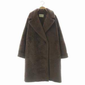 21AW ボアコート ロング ダブル 総裏地 38 ブラウン