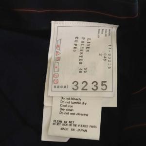 sacai ドッキング Tシャツ カットソー プルオーバー 半袖 ストライプ 2 ネイビー グリーン レッド