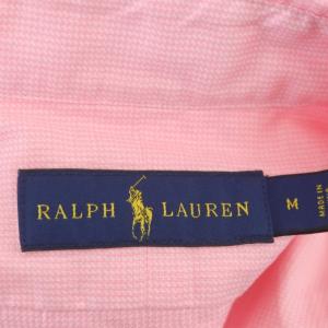 RALPH LAUREN ボタンダウンシャツ 長袖 ポニー刺繍 M ピンク