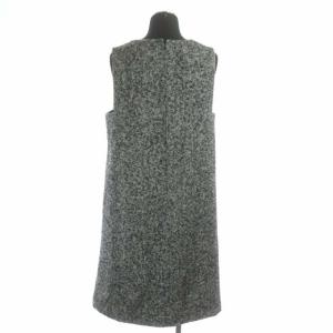 ADORE ジャンパースカート ワンピース フレア 膝丈 ヘリンボーン 36 ブラック ホワイト