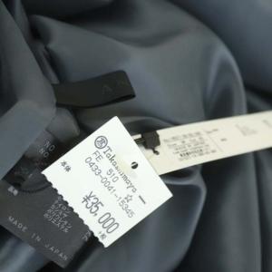 ANAYI カシミヤ混 ウール ワンピース タイト ひざ丈 フロントタック 八分袖 36 グレー