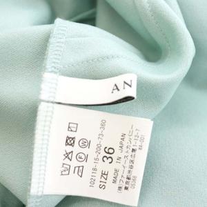 ANAYI 21SS ダブルジョーゼットクループルオーバー ブラウス フレンチスリーブ 36 ミントグリーン