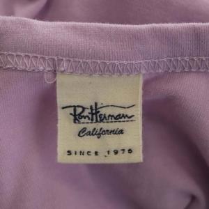 Ron Herman マキシワンピース クルーネック 長袖 ロング プリーツ フレア プルオーバー XS ラベンダー