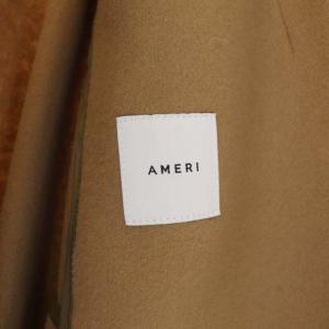 Ameri VINTAGE LITTLE FLARE LONG COAT ウール チェスターコート ダブル M ベージュ