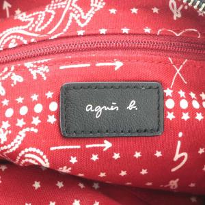 agnes b. プレッション ハンドバッグ ショルダーバッグ リュックサック 3way レザー 黒 ブラック