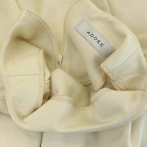 ADORE トリプルダンボールカットソー クルーネック 七分袖 ドルマンスリーブ チュニック丈 ライトベージュ