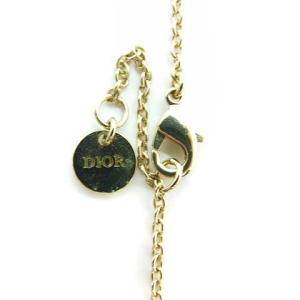 Christian Dior CLAIR D LUNE ネックレス ロゴ ストーン ゴールド色