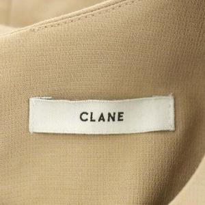 CLANE 22SS BACK OPEN I LINE ONE PIECE ワンピース ノースリーブ ロング タイト 1 ベージュ