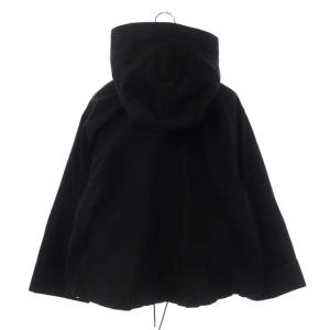 Spick&Span グログランフーディブルゾン ジャケット 薄手 ショート丈 ジップアップ 36 黒 ブラック