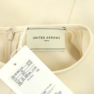 UNITED ARROWS 22SS ドビーロングワンピース 長袖 36 ナチュラル