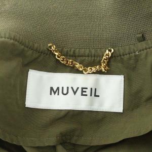 MUVEIL アップリケカラーコート ブルゾン ジップアップ 36 カーキ