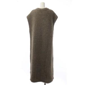 ELIN ロング ニットベスト ノースリーブ スリット プルオーバー 00 ライトブラウン